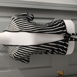 White House Black Market - Black and White Striped Top Size Small